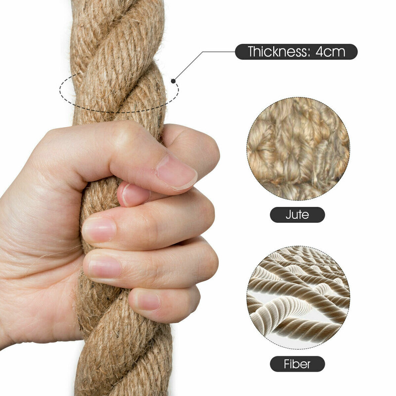 Klatre reb i jute gul 4