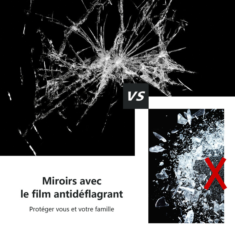 Helkropsspejl sort MDF ramme 37 x 155 cm med beslag