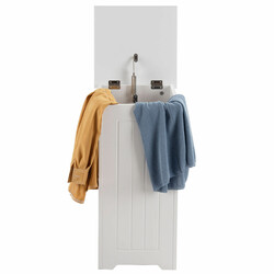 Selvstændigt vaskeskab i hvid MDF 30x30x61 cm med låg