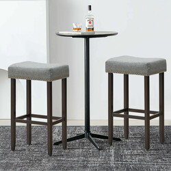 Barstole 2-pak grå ergonomisk MDF 43x33x74 cm