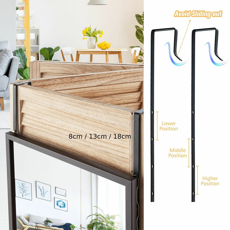 Dørspejl brun justerbart 36