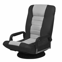 Gulvstol justerbar 6 positioner grå jern netstof 61x55x75 cm