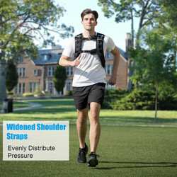 Vægtvest 15 kg sort neopren med justerbare remme og refleksbånd