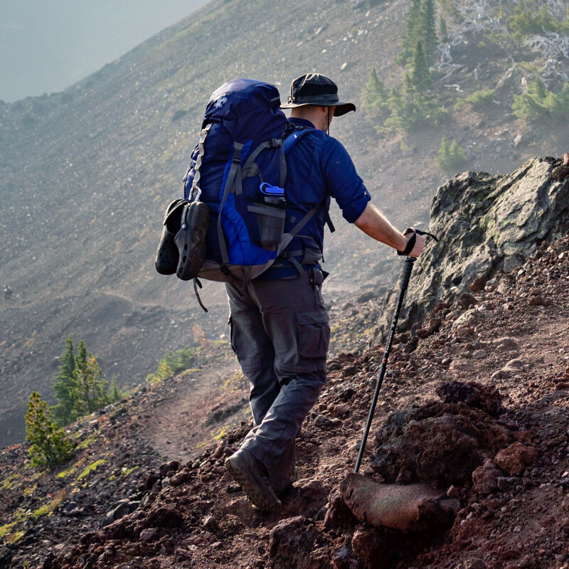 Vandrestokke 2 styk sort aluminium justerbar 66-137 cm