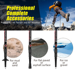 Vandrestokke 2 styk sort aluminium justerbar 66-137 cm