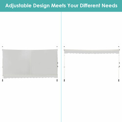 Balkonmarkise aluminiumramme 395 cm bred beige UV‑beskyttende justerbar uden boring