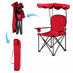 Klappestol rød PVC stål 96x67x130 cm 120 kg