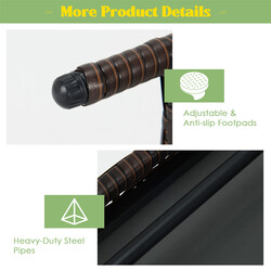 Sammenklappeligt sofabord brun PE-rotting med PVC-plade og stålramme 60x40x40 cm