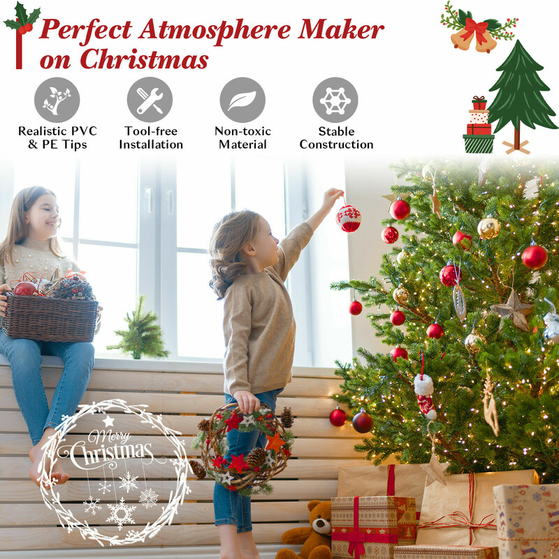 Kunstgran 180 cm grøn 1462 grene med metalfod PE PVC