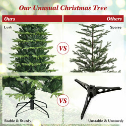 Kunstgran 180 cm grøn 1462 grene med metalfod PE PVC