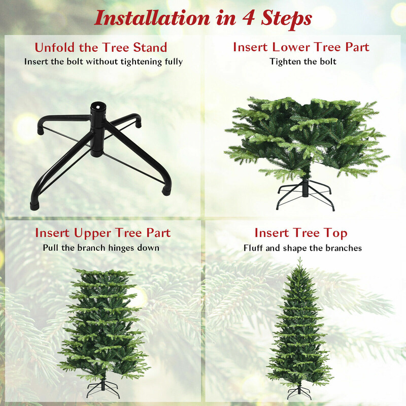 Kunstgran 180 cm grøn 1462 grene med metalfod PE PVC