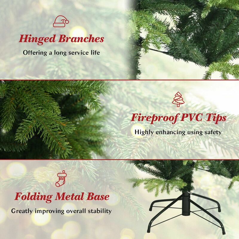 Kunstgran 180 cm grøn 1462 grene med metalfod PE PVC