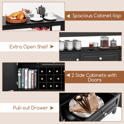 Buffetskab sort MDF 117x40