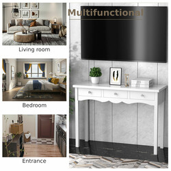 Hjørneskrivebord hvid MDF 100x32x75 cm med 3 skuffer