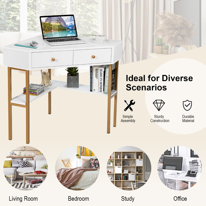 5x75 cm med skuffer og hylder