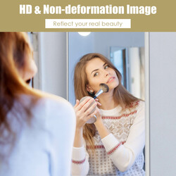 Fuldkropsspejl i sølv aluminium 120x37 cm med kroge