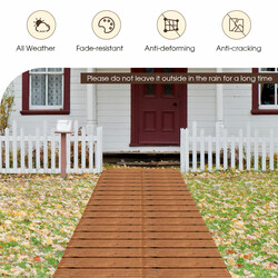 Rullemulig trævej i gran 245x43 cm til udendørs brug