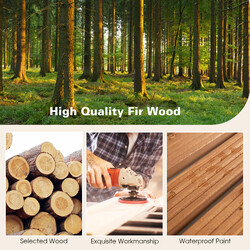 Rullemulig trævej i gran 245x43 cm til udendørs brug