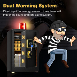 5 L med digitalt lås og nøgle