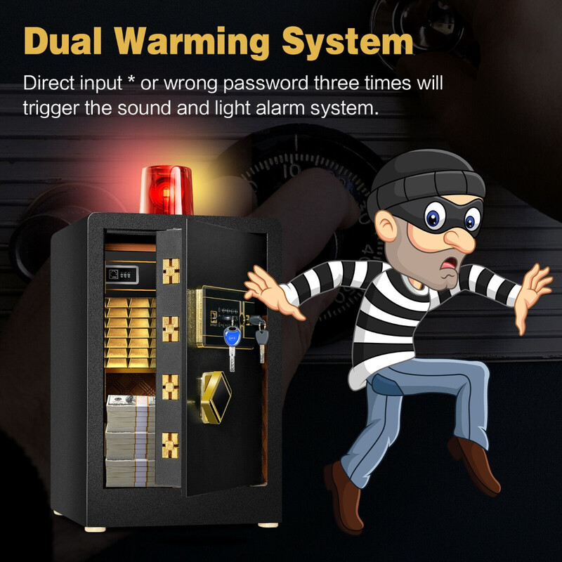 5 L med digitalt lås og nøgle