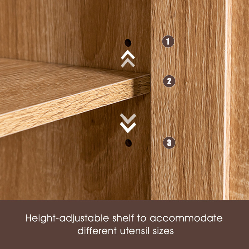 Køkkenvogn hvid MDF træ 116x40x85 cm med låsbare hjul justerbar opbevaring