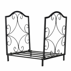 Vedholder i stål sort kompakt 60 kg 37x32x39