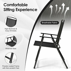 Terrasse møbelsæt seks dele sort stål og glas med bord stole parasol