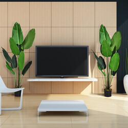 Kunstig tropisk palm 160 cm grøn med stabil potte til indendørs