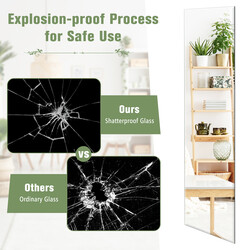 Væg spejl glas 110x38 cm rektangulær sølv facetteret kant