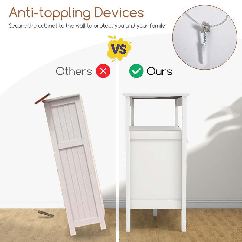 Hvidt MDF buffetskab 117 cm med vinholder og åben hylde