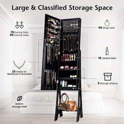 5 cm med helkropsspejl og LED-belysning