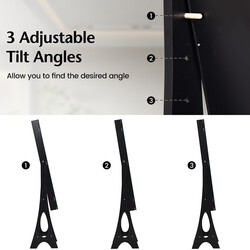 Smykkeskab sort MDF 36x33