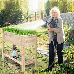 Trædyrkebænk i fyr 92 x 41 x 81 cm med opbevaringshylde