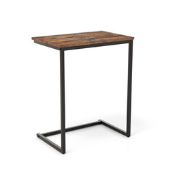 C-formet sidbord træ metal 55x36x67