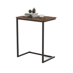 C-formet sidbord træ metal 55x36x67