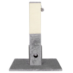 Kratsemøbel til katte 79 cm grå fløjl og sisal