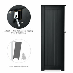 Badeværelsesskab MDF hvid 60x30x81 cm med tre skuffer og justerbar hylde