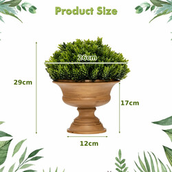 4 kunstige mini grantræer med vintagepotter 26x26x30 cm indendørs