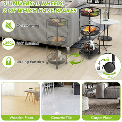 5 x 87 cm med fire hjul