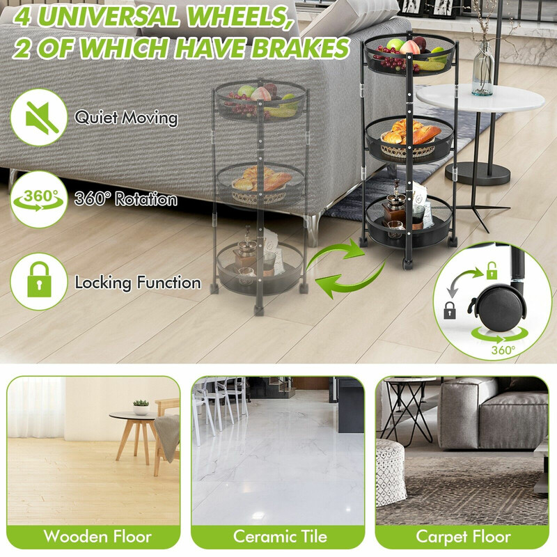 5 x 87 cm med fire hjul