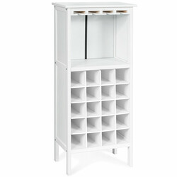 Vinskab hvid MDF og fyr 42x24