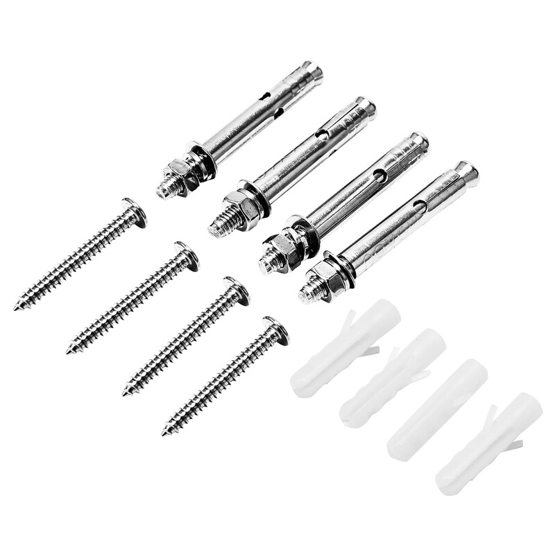 Vægmonteret tørrestativ rustfrit stål 8 stænger 25 kg kapacitet 86x64 cm