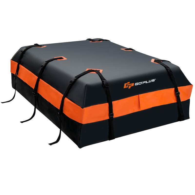 Tagboks vandtæt PVC 600 l 132x100x43 cm sort orange