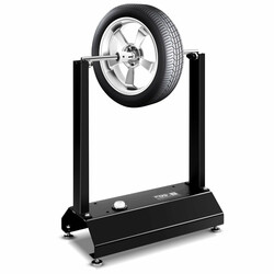 Bærbar hjulbalancebænk sort stål til motorcykel 40