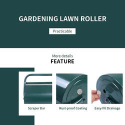 Græsvalse i galvaniseret stål 90 cm cylinderdiameter 30 cm 63 l