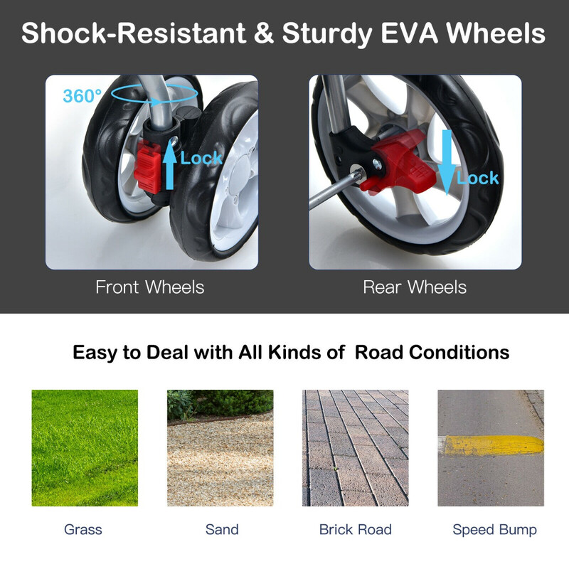 Sort kæledyrsvogn med jernramme 15 kg bæreevne sikkerhedssele