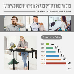 Højdejusterbart ergonomisk computerskrivebord med hjul brun 95x52 cm