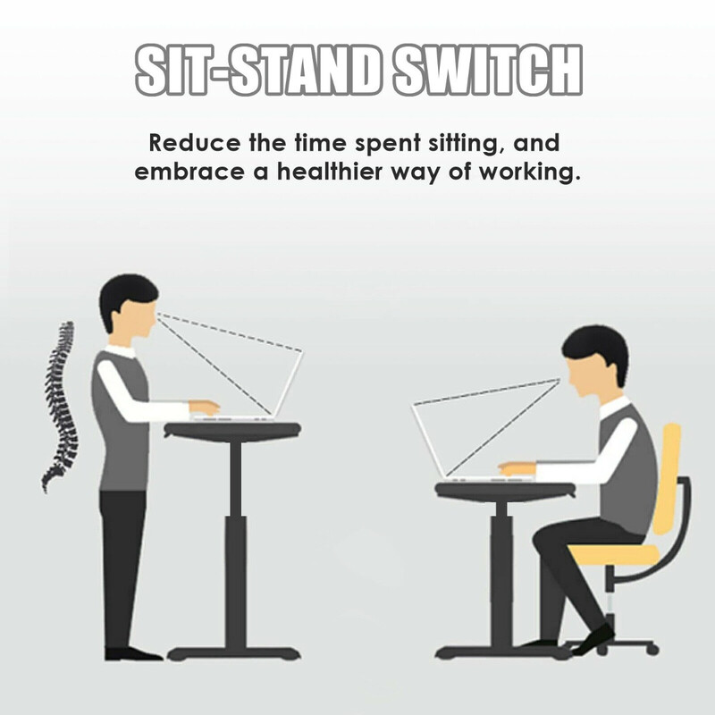 Laptopbord justerbart sort MDF stål 95 x 52 cm med hjul