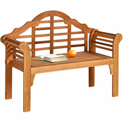 Sammenklappelig havebænk i eukalyptus 123 x 54 x 96 cm naturlig