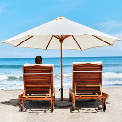 Parasollstativ i bronze harpiks 46 cm rustfri stabil base 10 kg